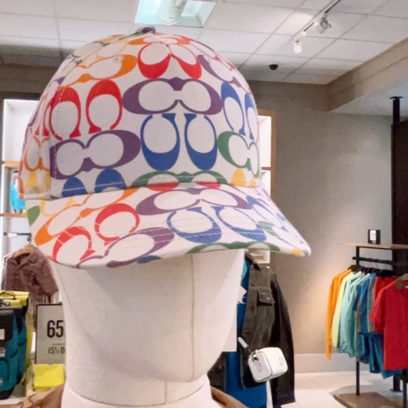 SALE NEW Coach Rainbow Signature Baseball Hat - Picture 4 of 16